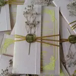 Badge Half Flip Acrylic Wedding Card