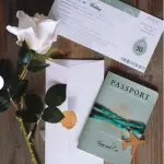 Passport wedding card