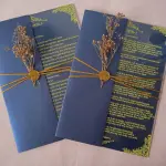 Navy Blue Flip Acrylic Wedding Card